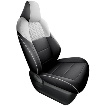 Седалките за столчета за автомобил от кожа, направени специално за Toyota bZ4X, напълно затворени отпред и отзад в пълно обвързване