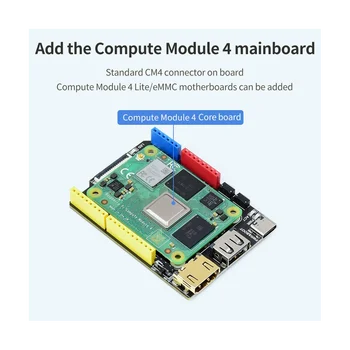 Такса за разширяване на Waveshare CM4 Duino за Raspberry Pi Duino Base HDMI-Съвместим интерфейс USB M. 2, който Поддържа еко Arduino