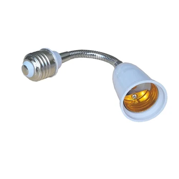 Удължител за цокъл на лампата E27 E27 на 180 мм, конвертор на притежателя на лампата E27-E27, адаптер за контакта пожароустойчиви лампи и за електрически крушки