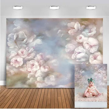 Фон за снимки абстрактен цветен фон за фото студио новородено гърне за фотосесия на розови цветя снимка фон