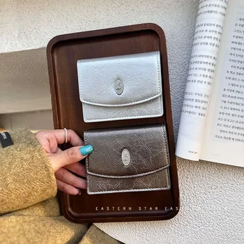 Южна Корея Instagram Нишевый Просто ЧАНТАТА Женствена Чанта За Карти Многоцветен Пукнатина в Минималистичен Напреднали в Чантата си Голям Капацитет